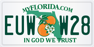 FL license plate EUWW28