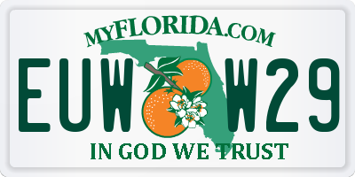 FL license plate EUWW29