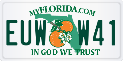 FL license plate EUWW41