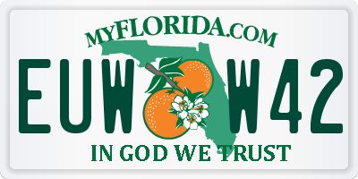 FL license plate EUWW42