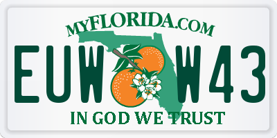 FL license plate EUWW43