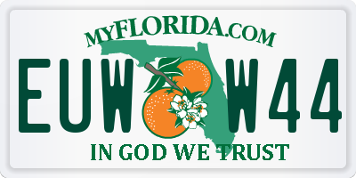 FL license plate EUWW44