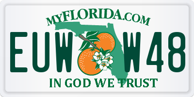 FL license plate EUWW48