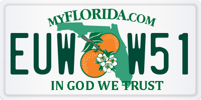 FL license plate EUWW51