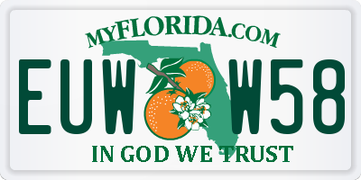FL license plate EUWW58