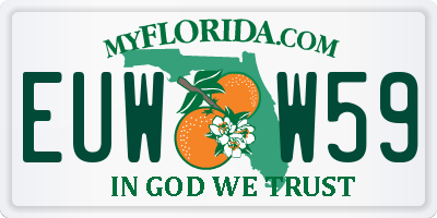 FL license plate EUWW59