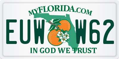 FL license plate EUWW62