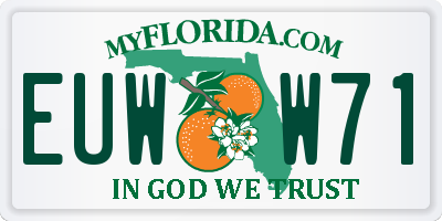 FL license plate EUWW71