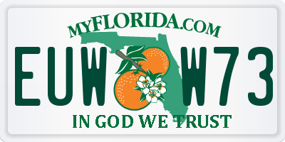 FL license plate EUWW73