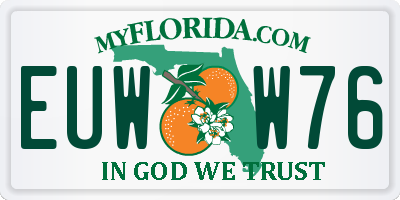 FL license plate EUWW76
