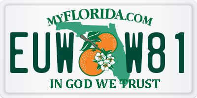FL license plate EUWW81