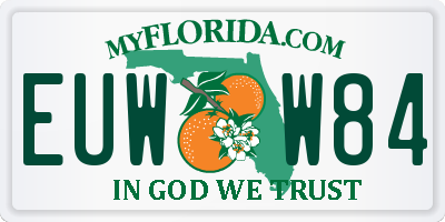 FL license plate EUWW84