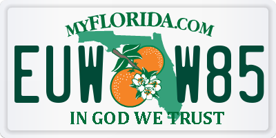 FL license plate EUWW85