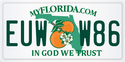FL license plate EUWW86