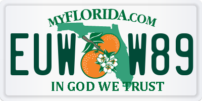 FL license plate EUWW89