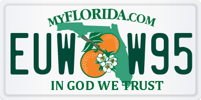 FL license plate EUWW95