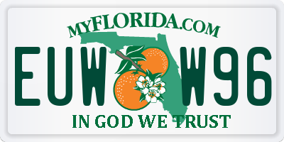 FL license plate EUWW96