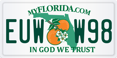 FL license plate EUWW98