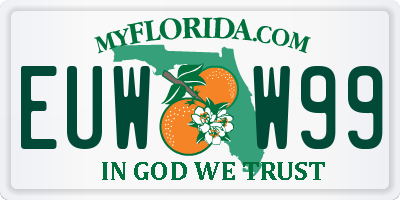 FL license plate EUWW99