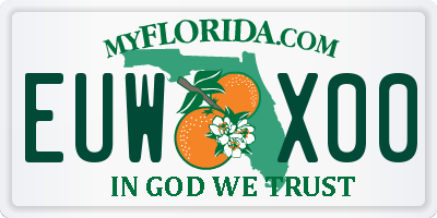 FL license plate EUWX00