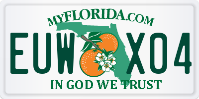 FL license plate EUWX04