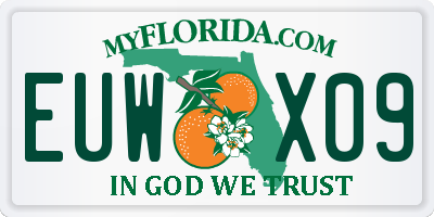 FL license plate EUWX09