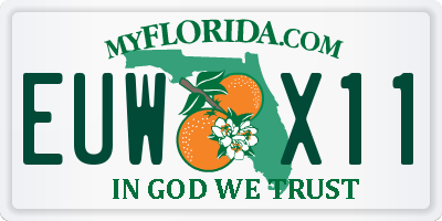 FL license plate EUWX11