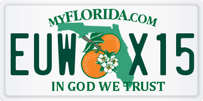 FL license plate EUWX15