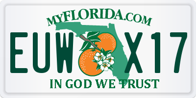 FL license plate EUWX17