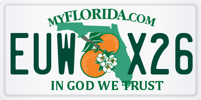 FL license plate EUWX26