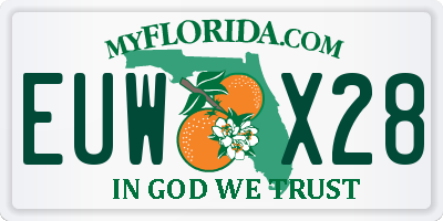 FL license plate EUWX28