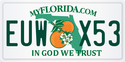 FL license plate EUWX53