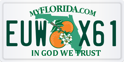 FL license plate EUWX61