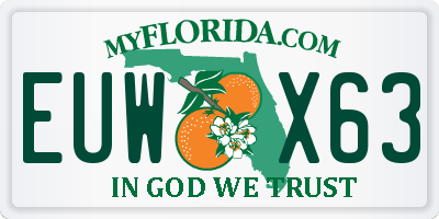 FL license plate EUWX63