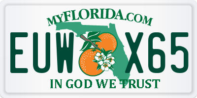 FL license plate EUWX65