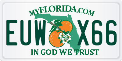 FL license plate EUWX66