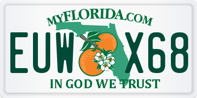 FL license plate EUWX68