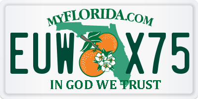 FL license plate EUWX75