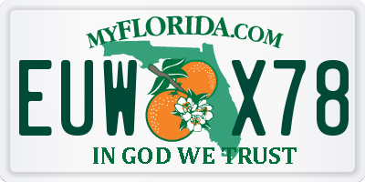 FL license plate EUWX78