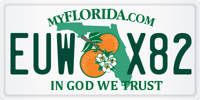 FL license plate EUWX82
