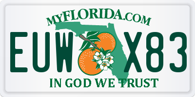 FL license plate EUWX83