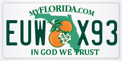 FL license plate EUWX93