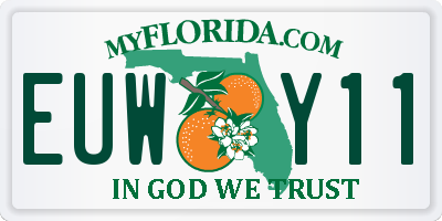 FL license plate EUWY11