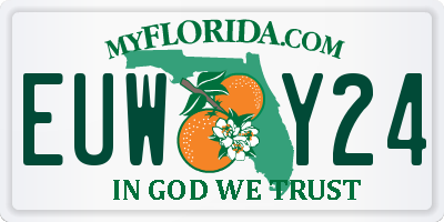 FL license plate EUWY24