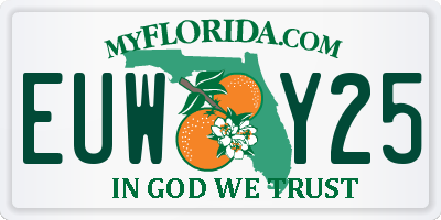 FL license plate EUWY25