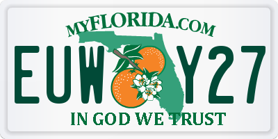 FL license plate EUWY27
