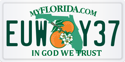 FL license plate EUWY37