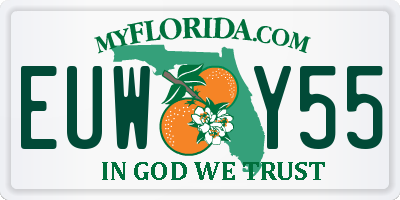 FL license plate EUWY55