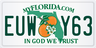 FL license plate EUWY63