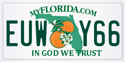 FL license plate EUWY66